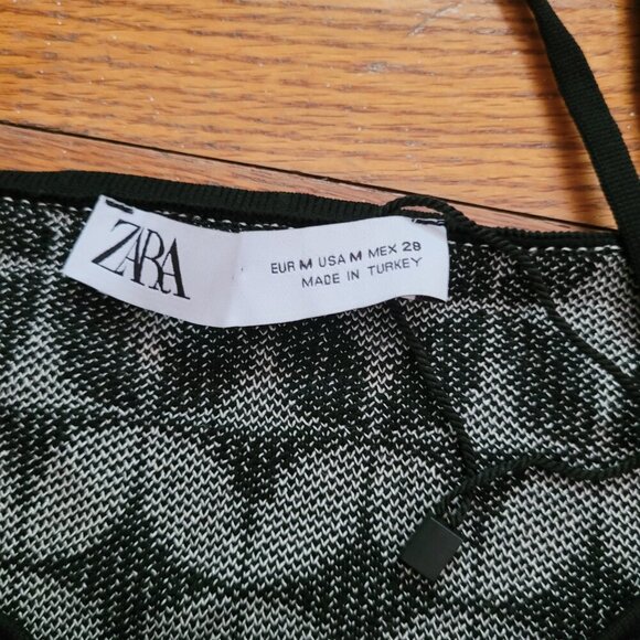 ZARA | Cropped Tank Top Patterned | Sz. M - Picture 6 of 8
